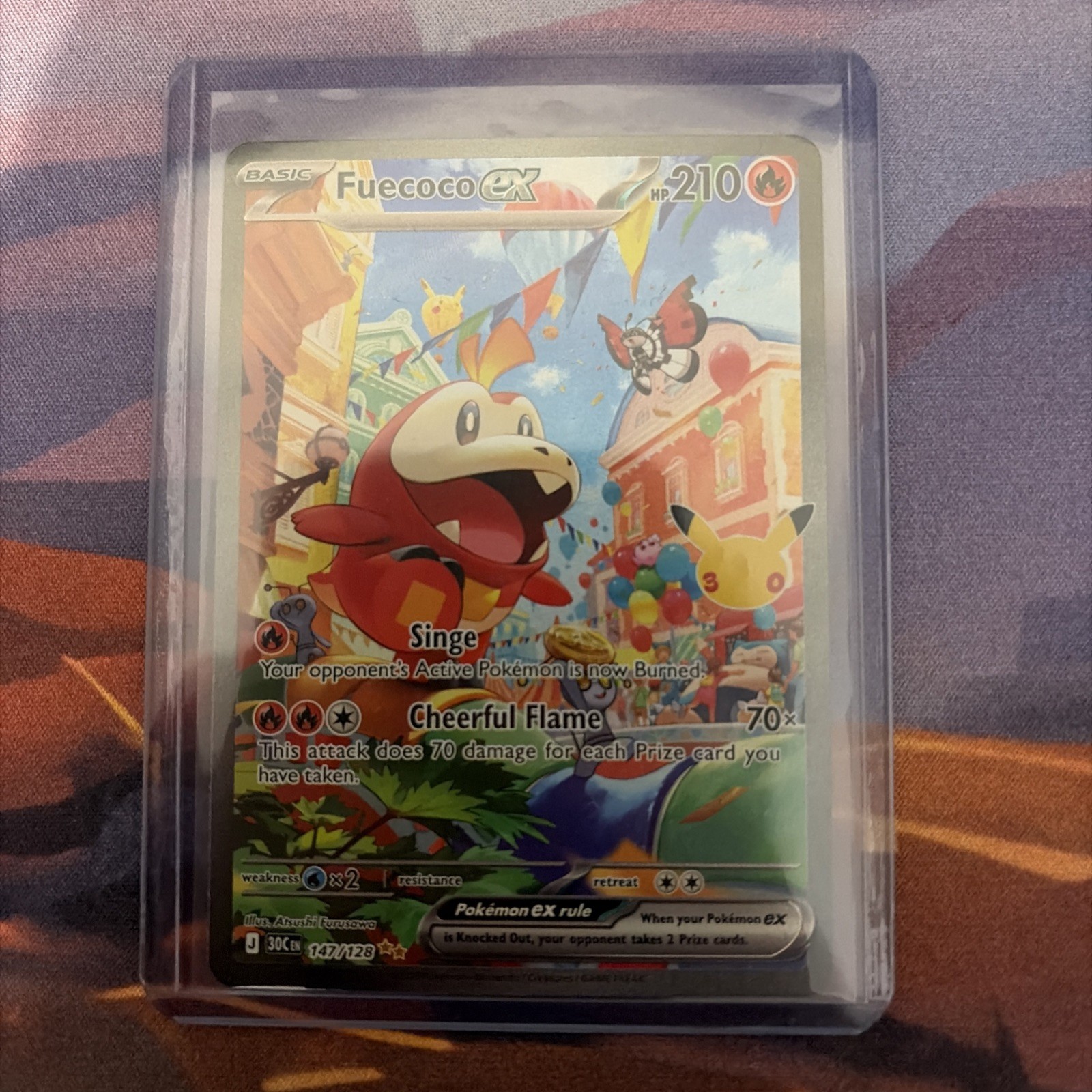 Pokemon TCG Fuecoco ex 147/128 30TH Celebration Pokemon