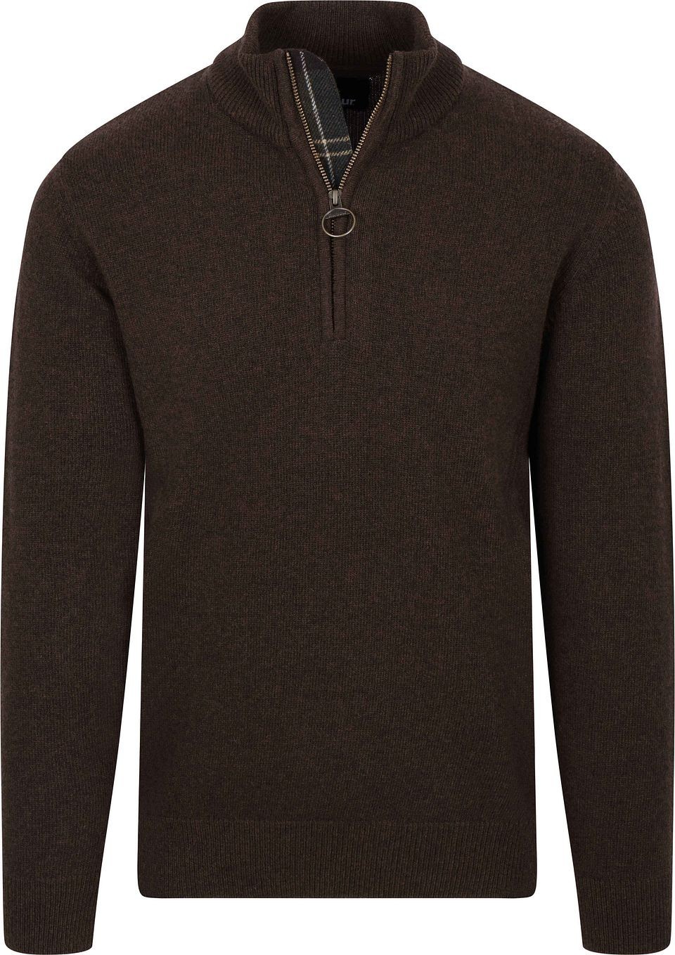 Barbour Men’s Brown Half-Zip Sweater Holden MKN0837 100% Merino Wool