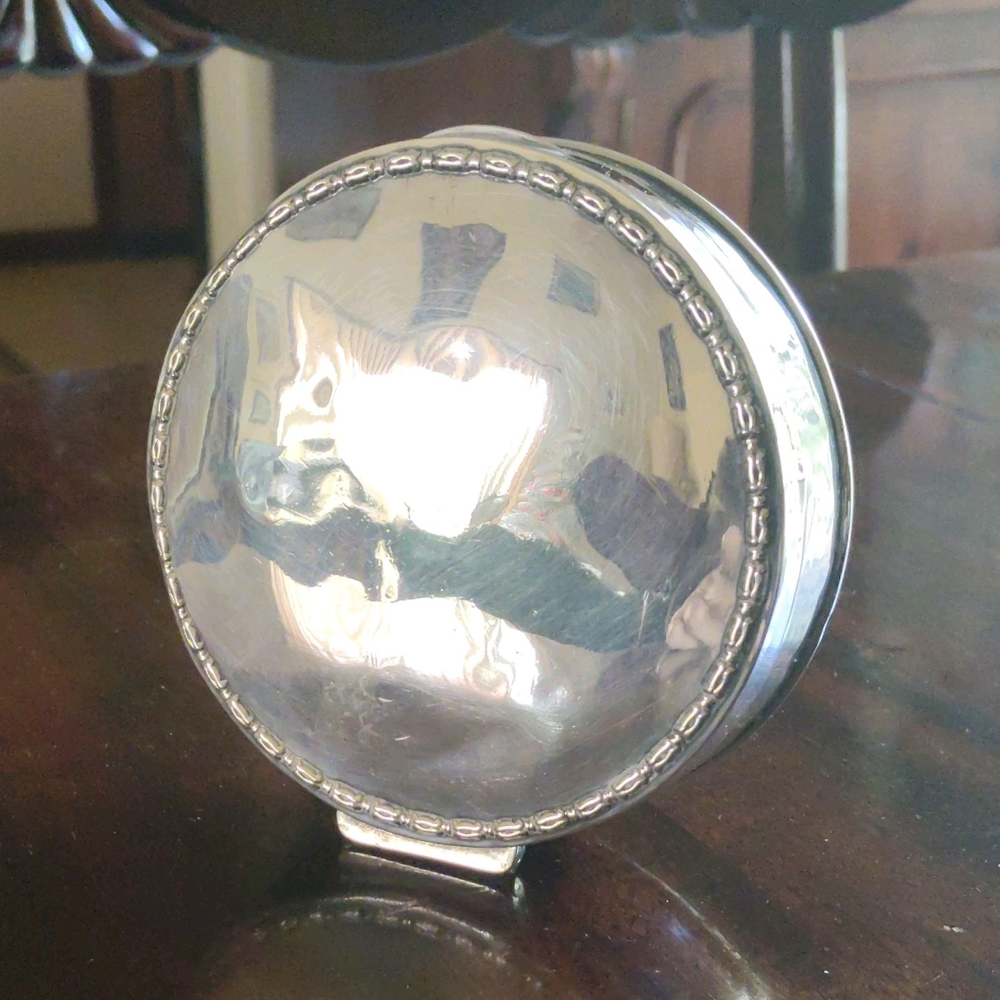 Antique 1904 Mappin & Webb Sterling Silver Edwardian Trinket Powder Box Antique 1904 Mappin & Webb Sterling Silver Edwardian Trinket Powder Box