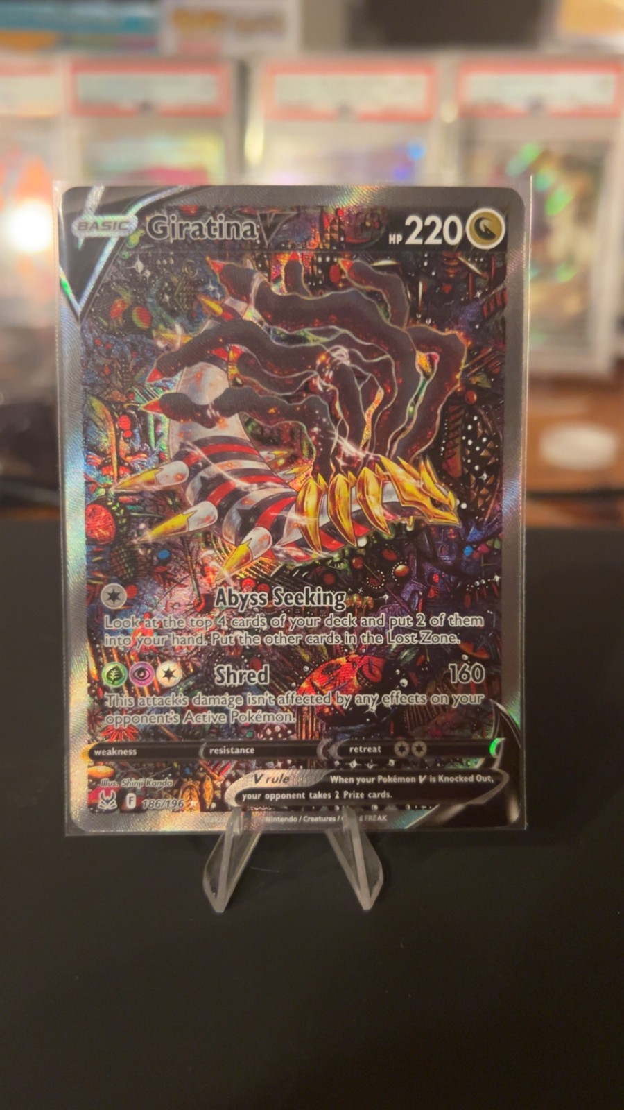 LP - Giratina V (Alternate Full Art) 186/196 Swsh11: Lost Origin Holo LP - Giratina V (Alternate Full Art) 186/196 Swsh11: Lost Origin Holo