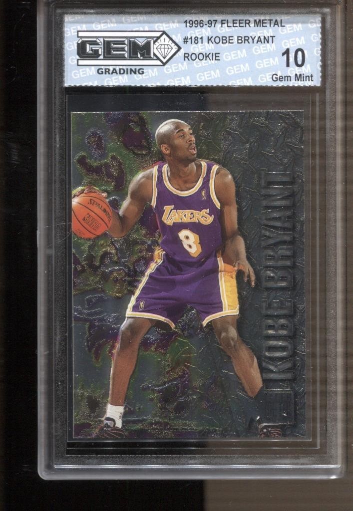 1996-97 Kobe Bryant Fleer Metal #181 Gem Mint 10 RC Rookie LA Lakers