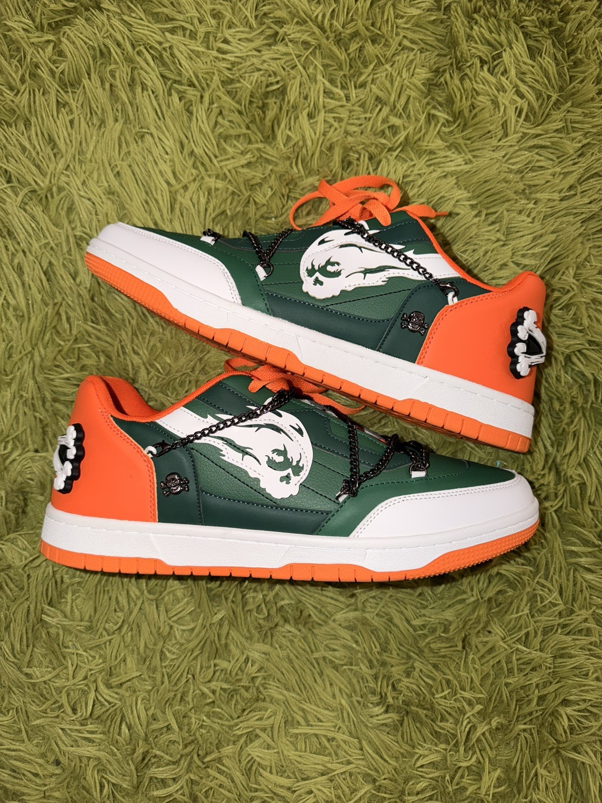 WATSON BRAND X STUDIO Men Size 12 Tombstone Hurricane Sneaker Shoe Orange Green WATSON BRAND X STUDIO Men Size 12 Tombstone Hurricane Sneaker Shoe Orange Green