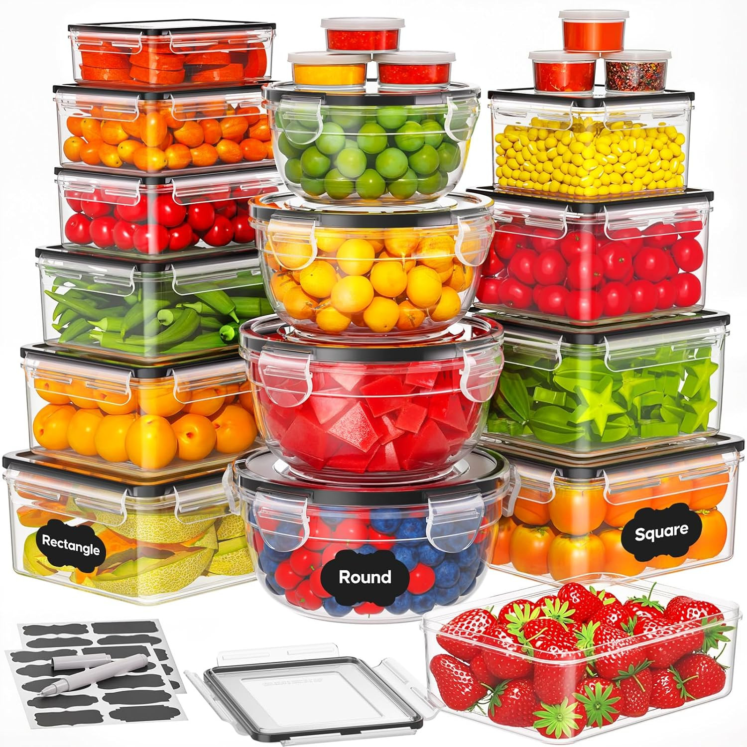 42-Piece Kitchen Food Container Set - Durable, Airtight, and Leak-Proof 42-Piece Kitchen Food Container Set - Durable, Airtight, and Leak-Proof