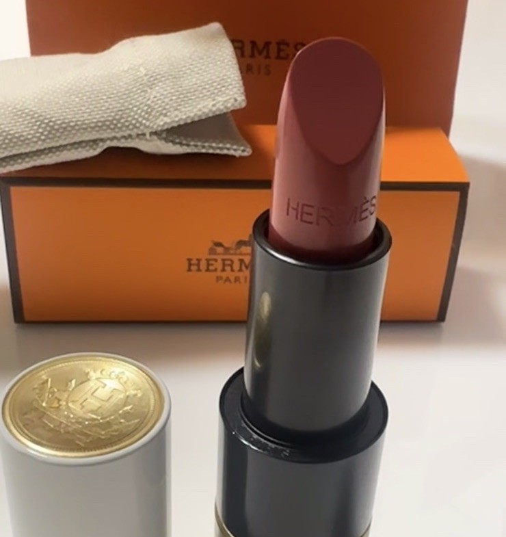 21 Satine' ROSE EPIC HERMES Satin Lipstick Full/ Size 100% Aut NIB.