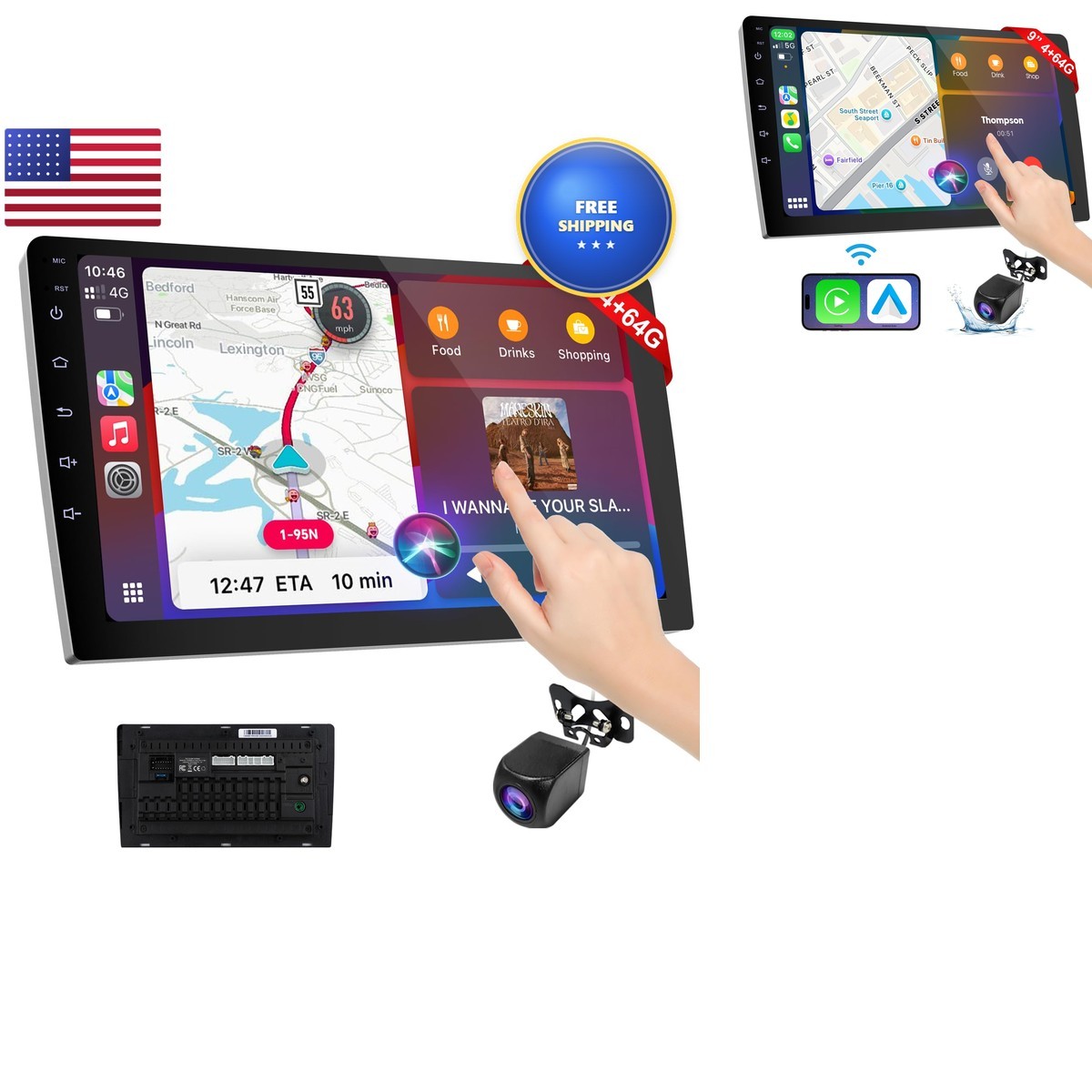Haudio 9 Inch Wireless Carplay Screen Double Din Car Audio Receiver Haudio 9 Inch Wireless Carplay Screen Double Din Car Audio Receiver