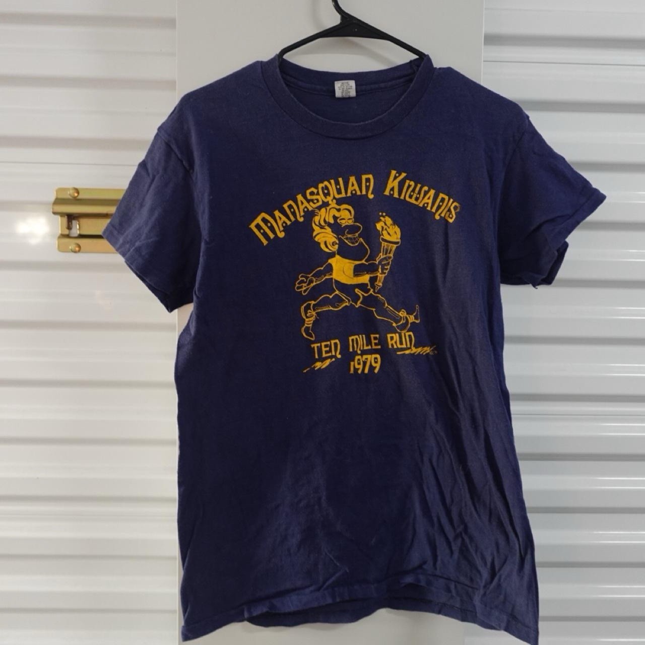 Vintage 70s Asbury Park Manasquan Ted Mile Run T Shirt - L 