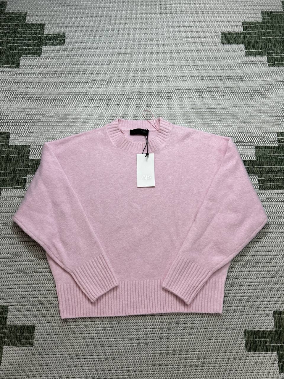 Zara Sweater Womens Small Pink Knit Pullover New 