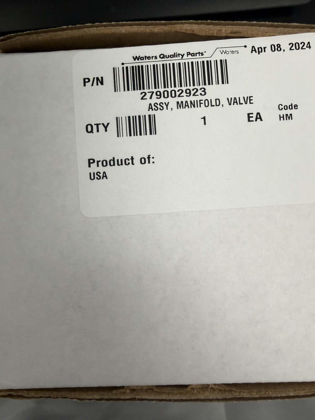 Waters 4 Valve Manifold Assembly 279002923 - NEW Waters 4 Valve Manifold Assembly 279002923 - NEW