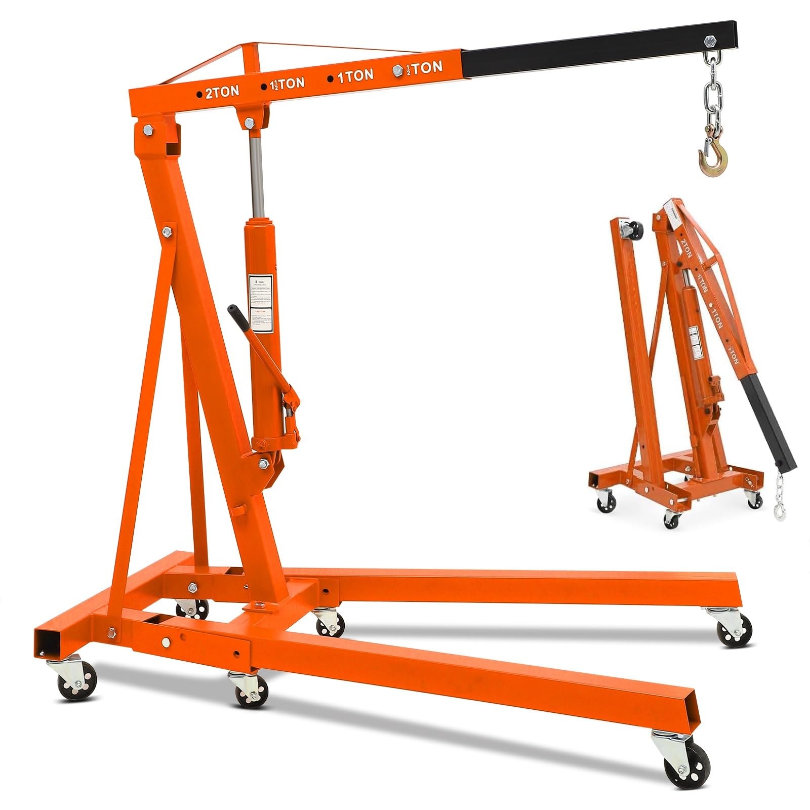 Garvee 4400LBS Folding Engine Hoist Heavy Duty Cherry Picker Engine Lift Garage Garvee 4400LBS Folding Engine Hoist Heavy Duty Cherry Picker Engine Lift Garage