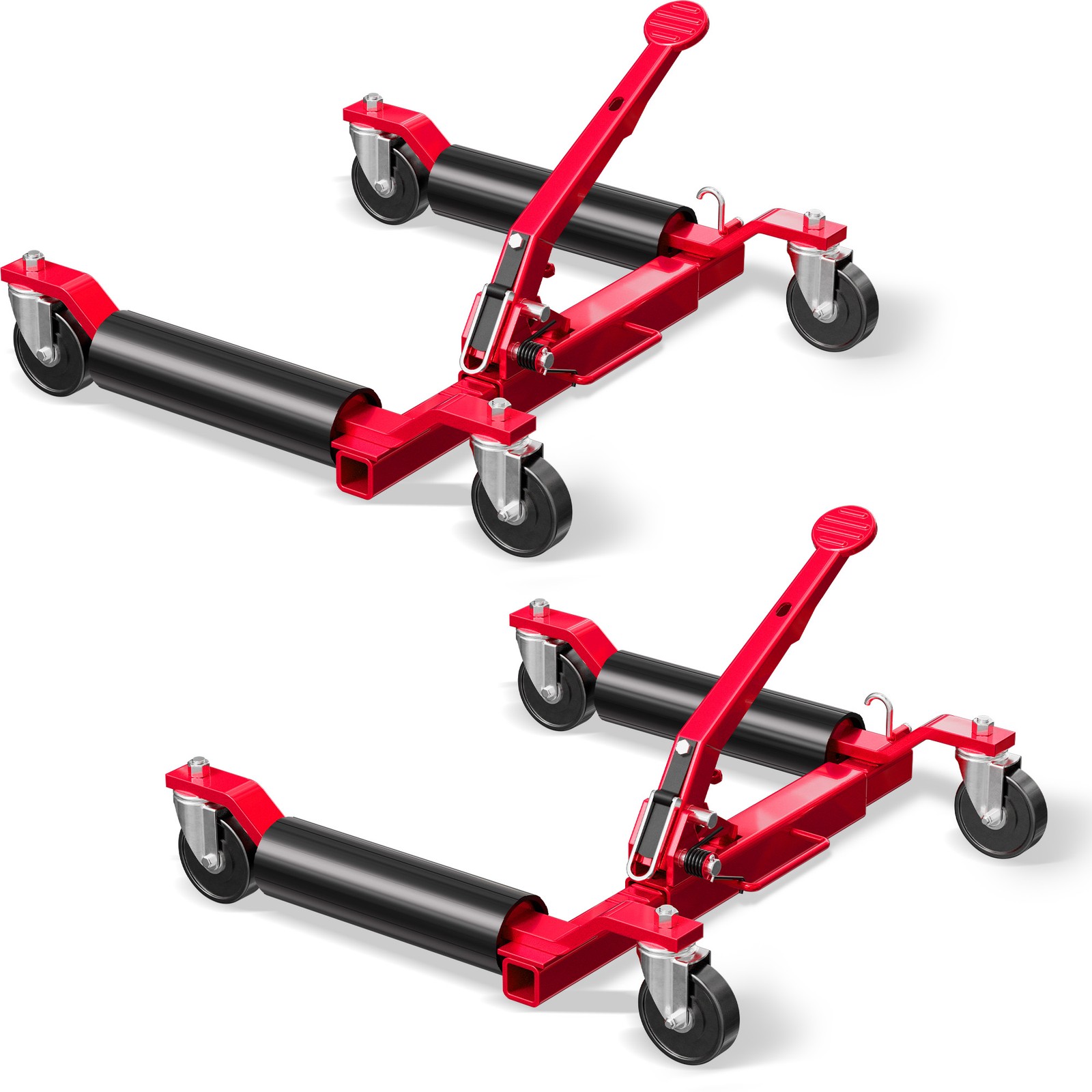 2/4 PCS Car Wheel Dolly 6000 Lbs Heavy Duty Hydraulic Vehicle Positioning Jacks
