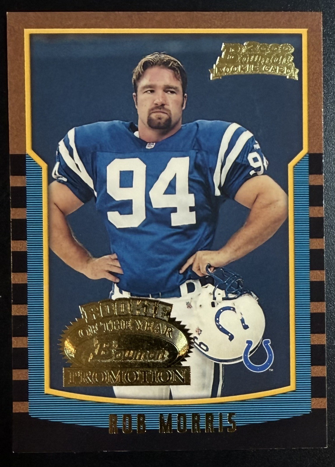 Rob Morris 2000 Bowman Rookie of the Year Promotion Colts Rc Rare SSP 