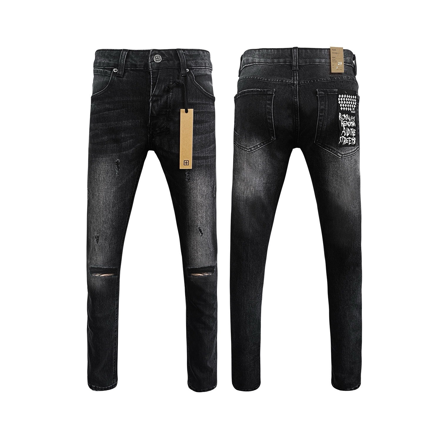 KSUBI Men\'s Washed black Ripped Letter Printing Pants Jeans size 32 KJ20 KSUBI Men\'s Washed black Ripped Letter Printing Pants Jeans size 32 KJ20