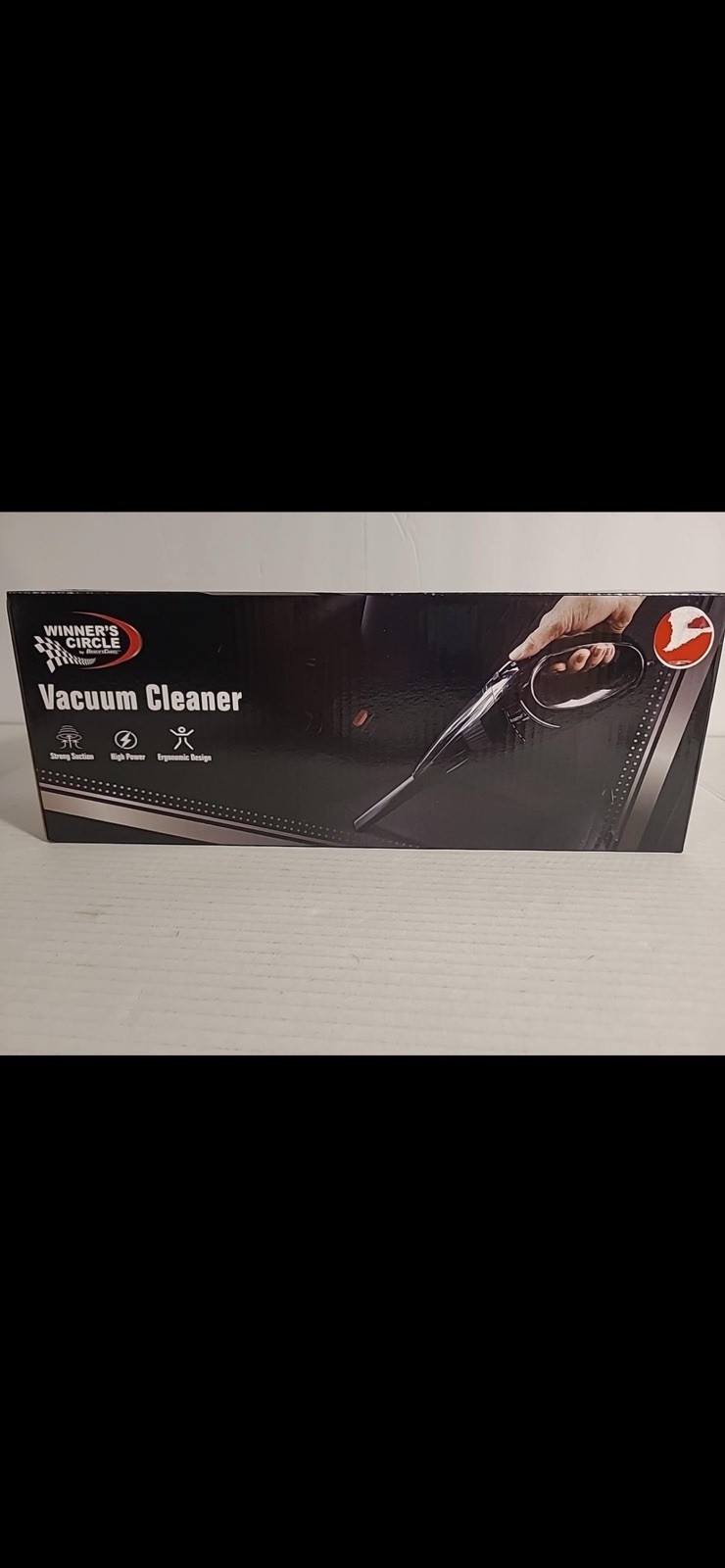 Winner's Circle Handheld Vacuum Cleaner Ergonomic Design Black