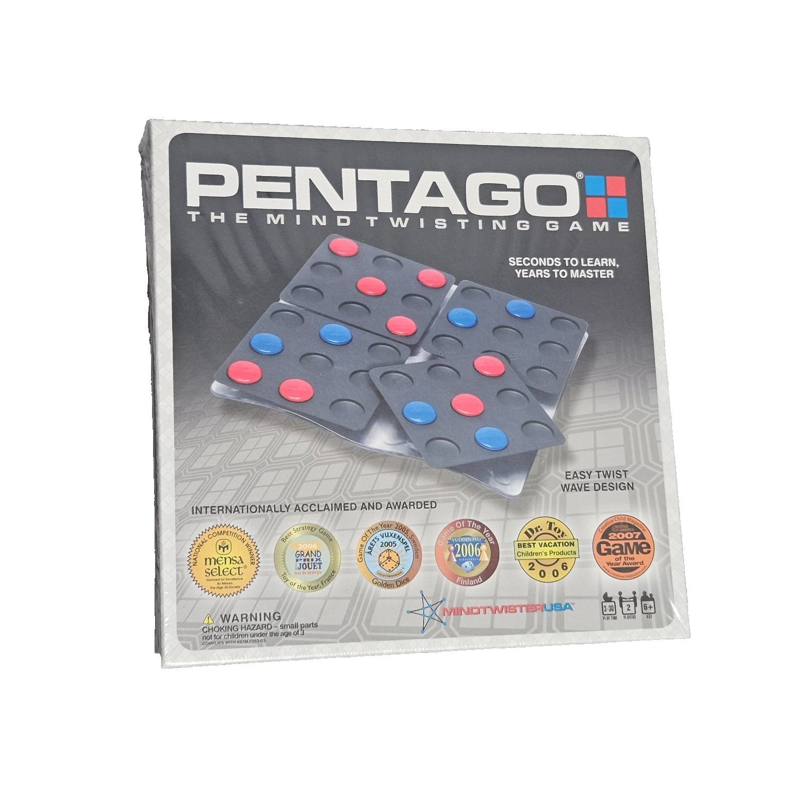 Game Board Pentago The Mind Twisting Game, 2005 By Mindtwister U.S.A. New Sealed