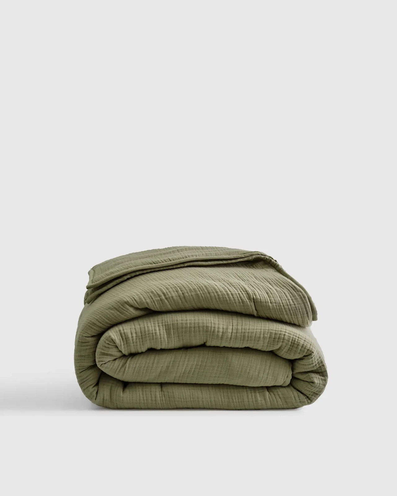 Quince 100% Organic Cotton Gauze Dream Quilt King/Cal King in Olive NWT