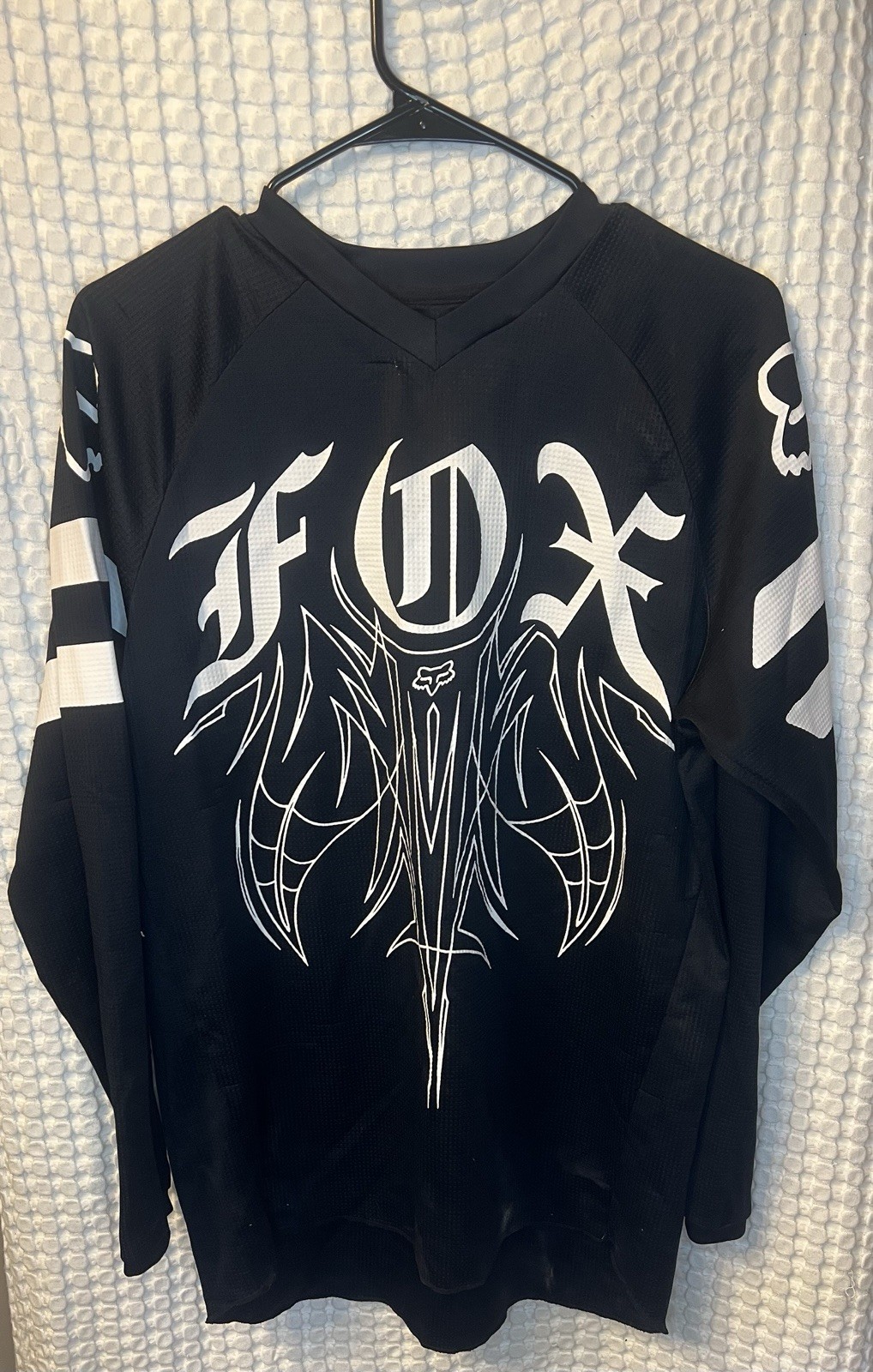 Fox Racing MX Jersey - Black/White Graphic - Size Small