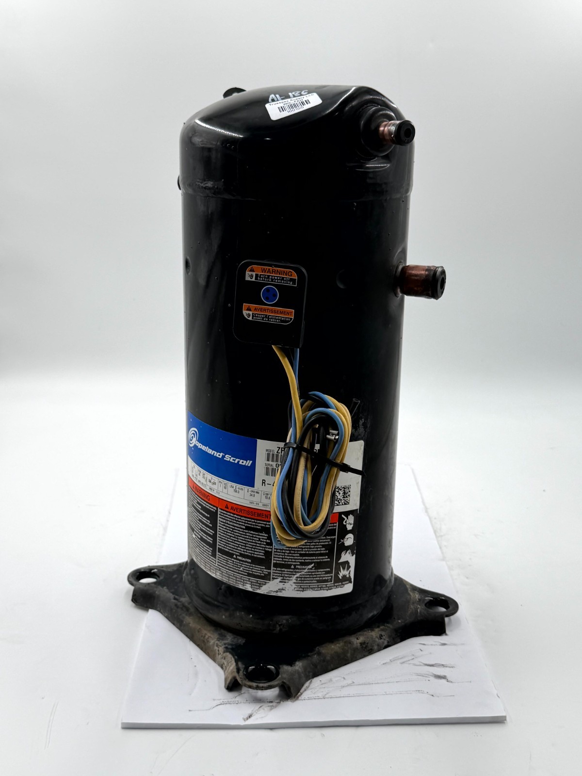 Copeland ZP54K3E-PFV-130 Scroll Compressor 5-Ton 208-230V 1PH 54000 BTU R-410A