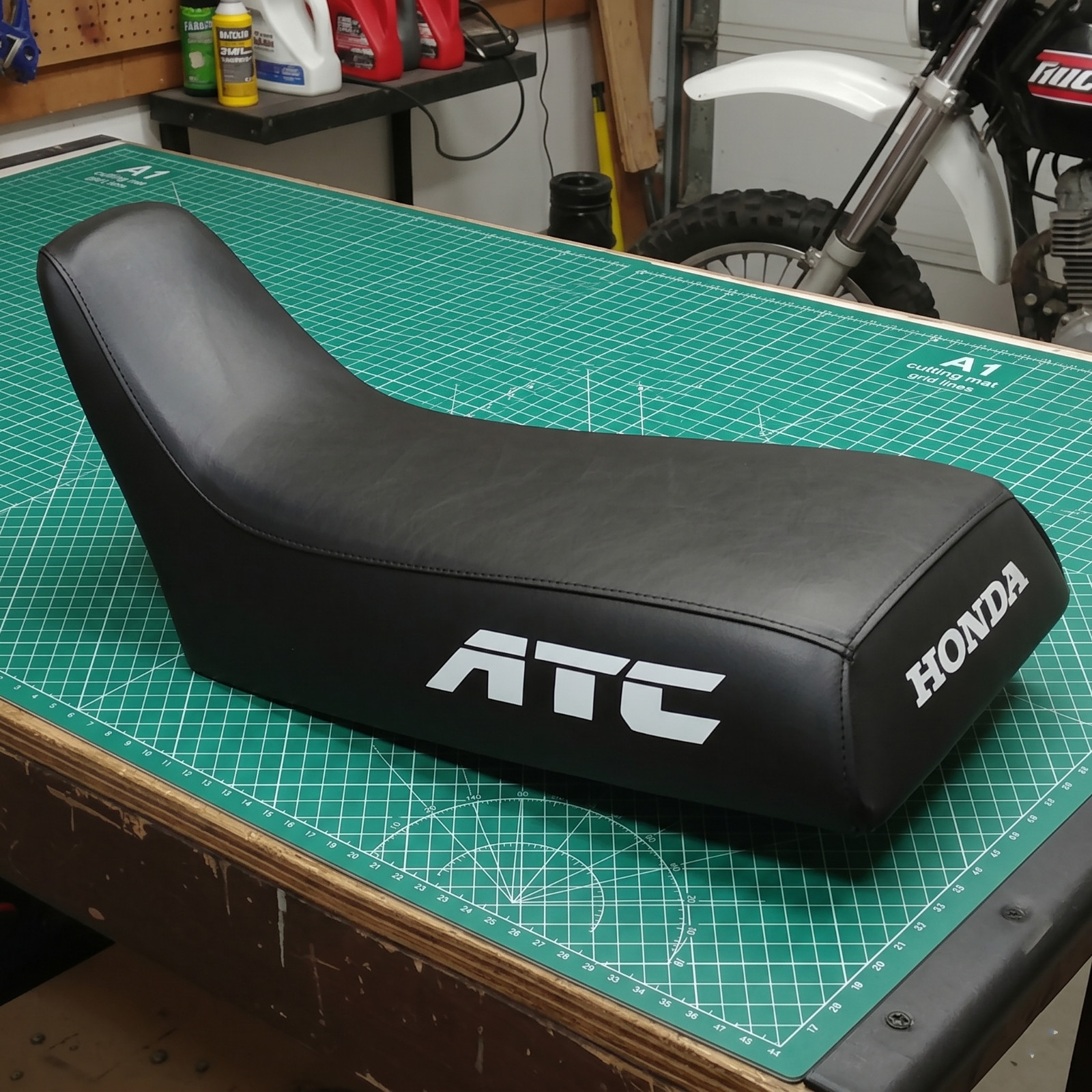 Honda ATC 200X Seat Cover For 1983 To 1985 Models Black Vinyl Seat Cover