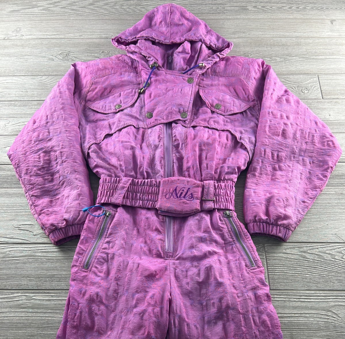 Women’s Vintage Nils Skiwear One Piece Ski Snow Suit Purple Winter