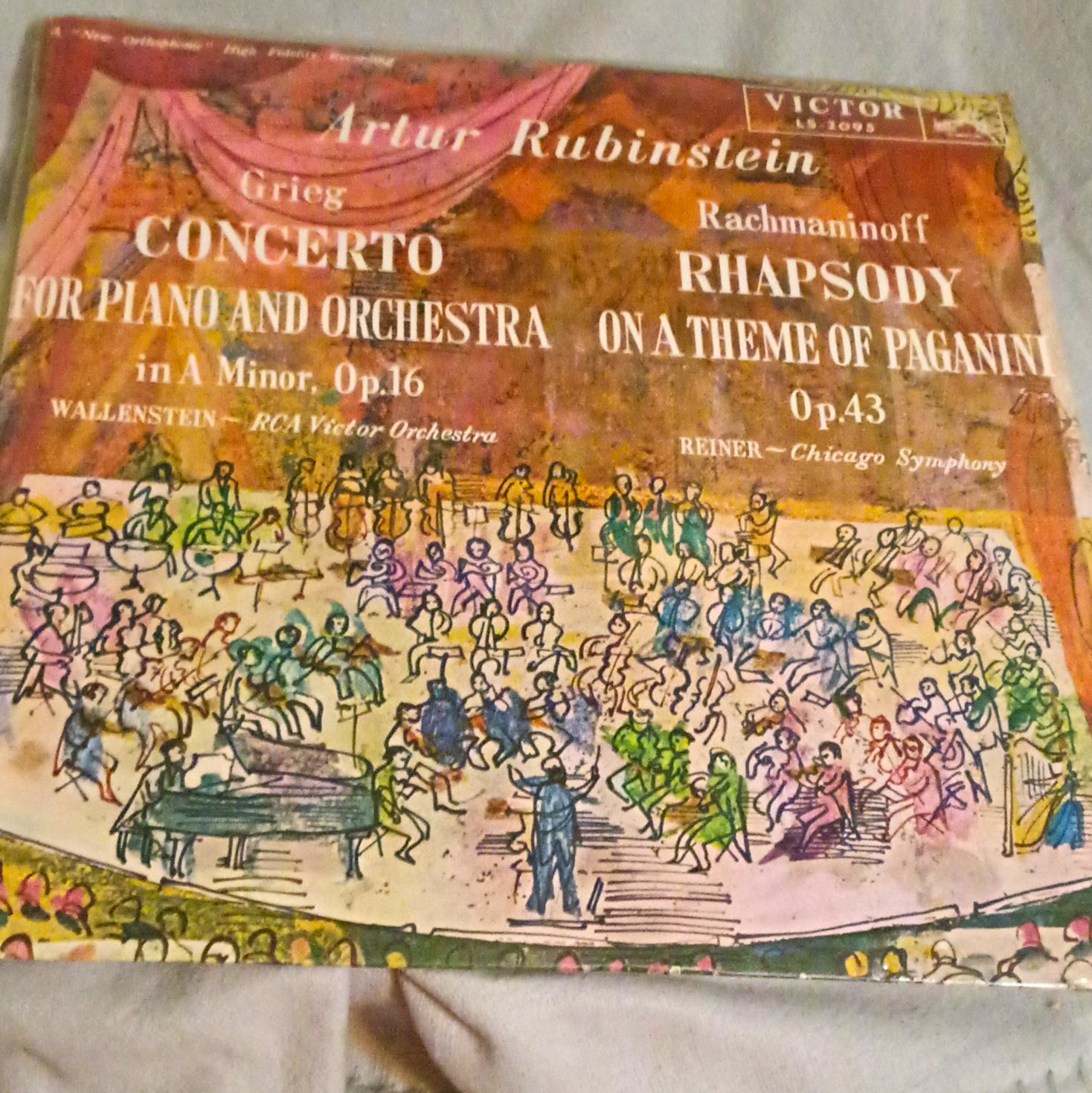 Victor Artur Rubinstein Grieg Concerto / Rachmaninoff Rhapsody Vinyl LP LS-2095 Victor Artur Rubinstein Grieg Concerto / Rachmaninoff Rhapsody Vinyl LP LS-2095