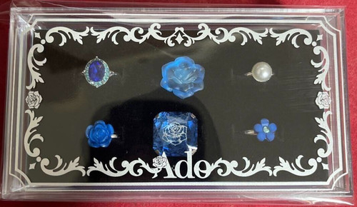 Ado Mona Lisa Ring Set Unisex Blue Rose Jewelry LIVE 2024 Limited Used