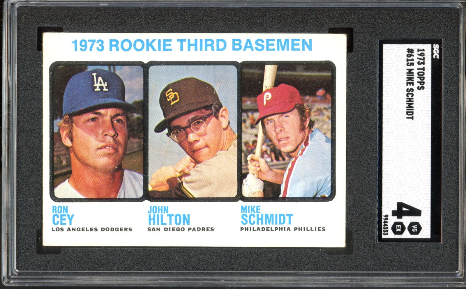 1973 Topps #615 Mike Schmidt Rookie SGC 4 Vintage HOF RC Baseball Card (4553) 1973 Topps #615 Mike Schmidt Rookie SGC 4 Vintage HOF RC Baseball Card (4553)