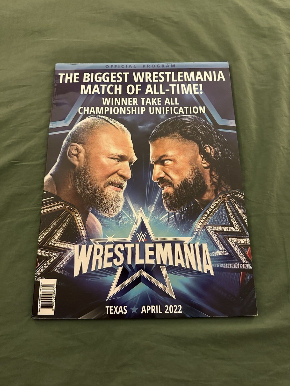 WWE WrestleMania 38 Official Program Texas Hall of Fame 2022 WWE WrestleMania 38 Official Program Texas Hall of Fame 2022