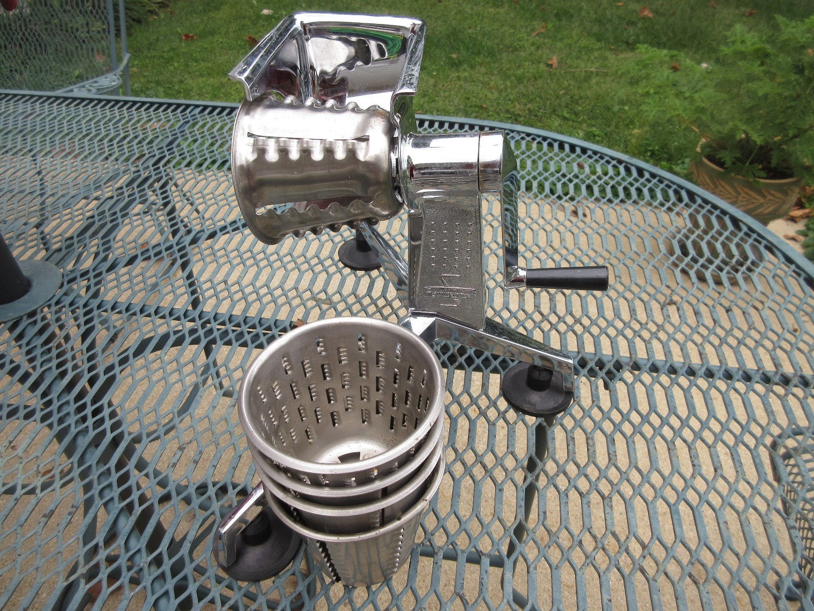 Vintage  Saladmaster Food Processor with 5 salad cones