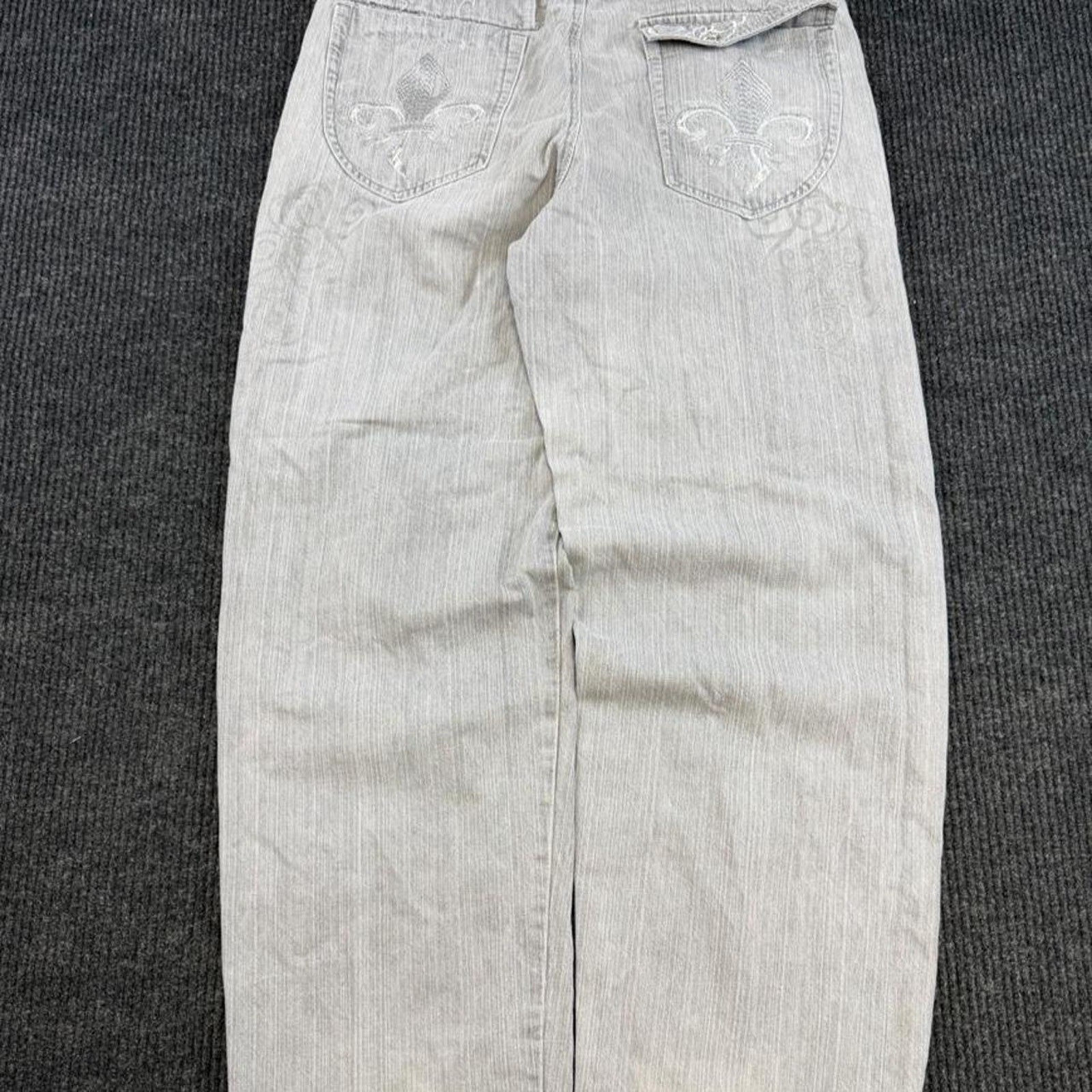 Vintage 2000s Y2K Baggy Wide Leg Skater Jeans Gray Mens 34x34 Vintage 2000s Y2K Baggy Wide Leg Skater Jeans Gray Mens 34x34