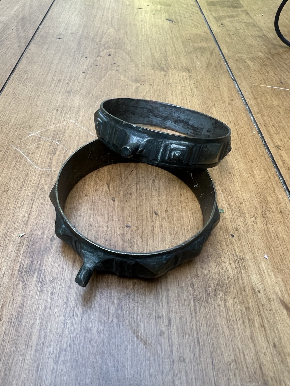 Authentic 19th/Early 20th Century West African Currency Bracelets Set of 2
