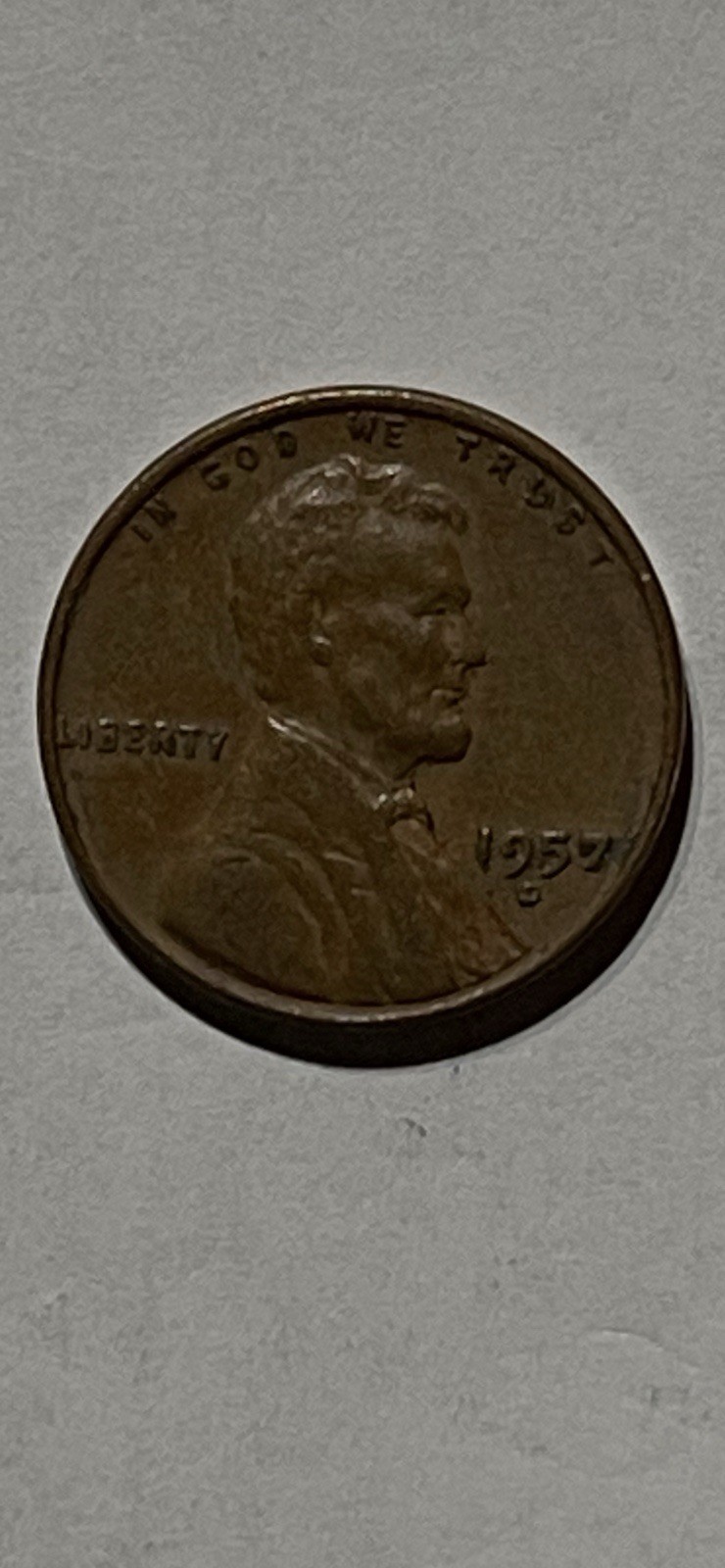 1957-D 1 C WITH FULL WHEAT LEAVES RB 3.10 g. DDO ON DATE & U ONTRUST & (7).ON DT 1957-D 1 C WITH FULL WHEAT LEAVES RB 3.10 g. DDO ON DATE & U ONTRUST & (7).ON DT