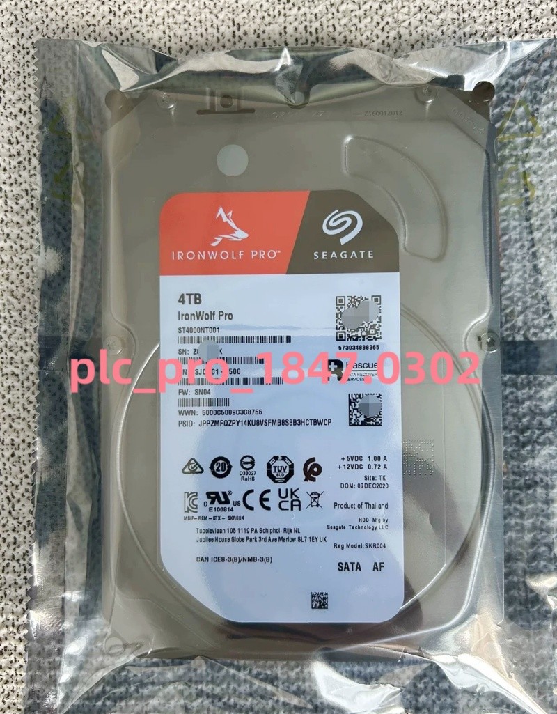 1PCS Brand New Seagate ST4000NT001 4TB IronWolf Pro 7200RPM 256MB SATA HDD 3.5