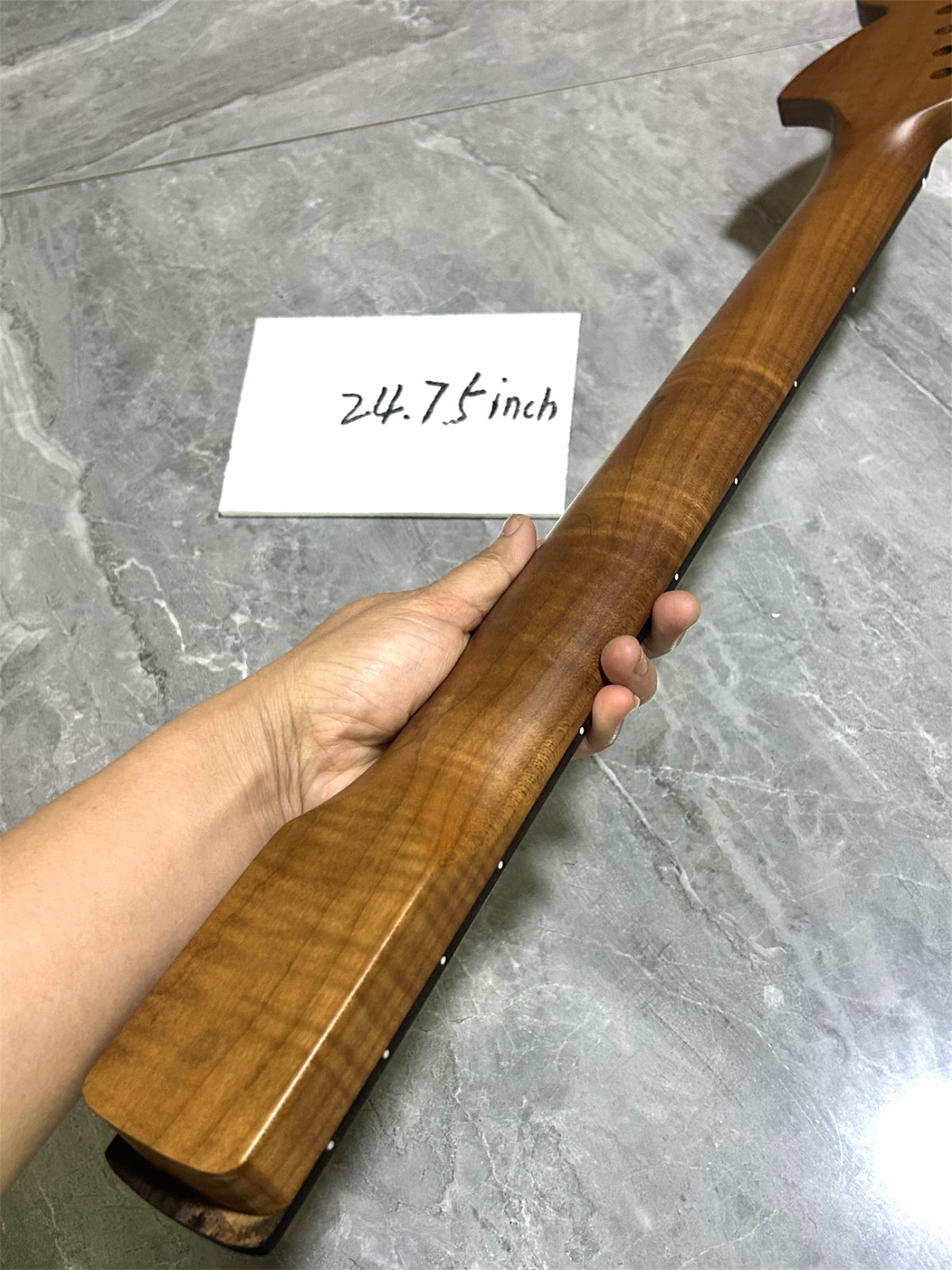 Custom 24.75 inch short scale roasted flame maple electric guitar neck 22 fret