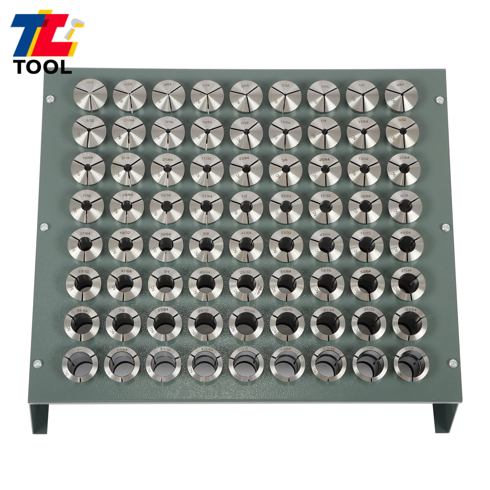 High Precision 5C Collet Set 72pc 64th Increments 0.0005