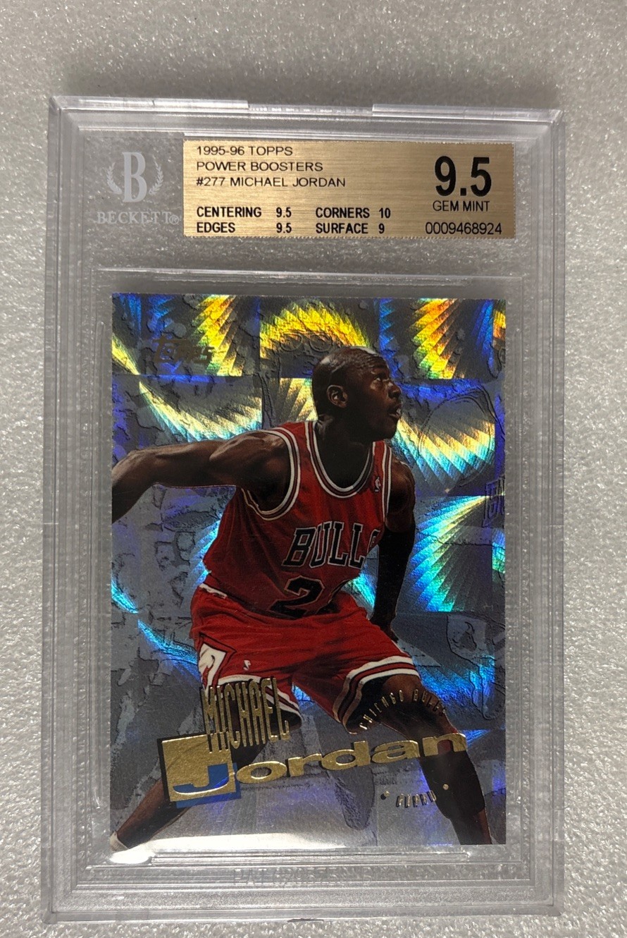1995-96 Topps Michael Jordan POWER BOOSTERS BGS 9.5 GEM MINT #277 Chicago Bulls 1995-96 Topps Michael Jordan POWER BOOSTERS BGS 9.5 GEM MINT #277 Chicago Bulls