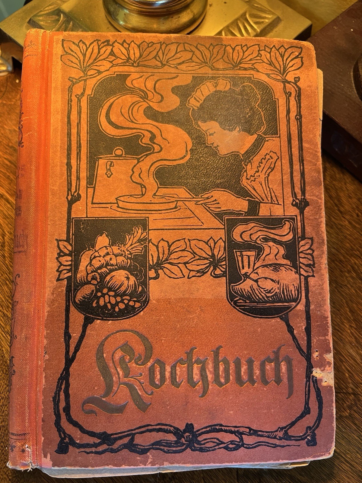 Antique c1898 German Cookbook Hedwig Albrecht Kochbuch Dresden Illustrated