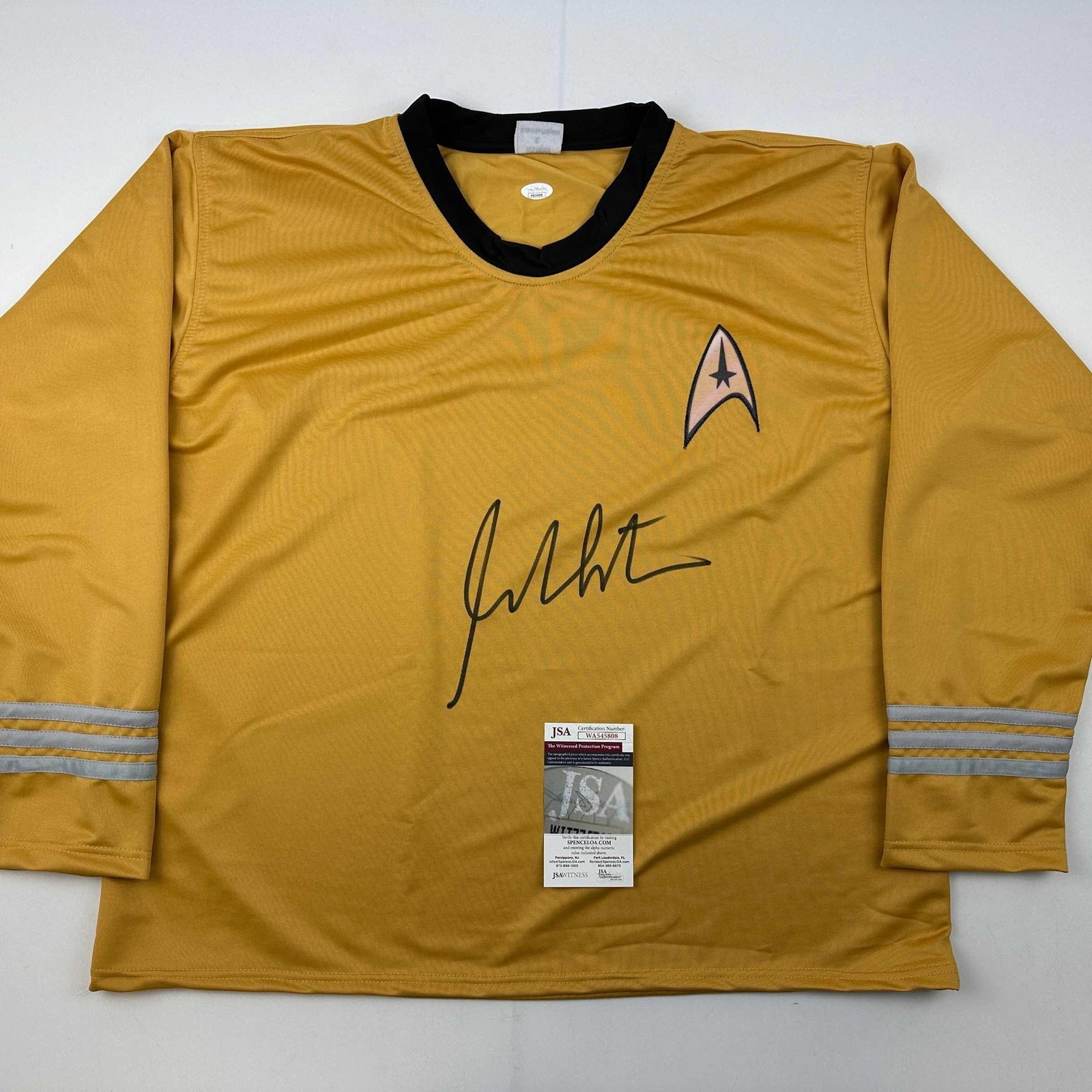 Autographed/Signed William Shatner Star Trek Captain Kirk Shirt JSA COA Autographed/Signed William Shatner Star Trek Captain Kirk Shirt JSA COA