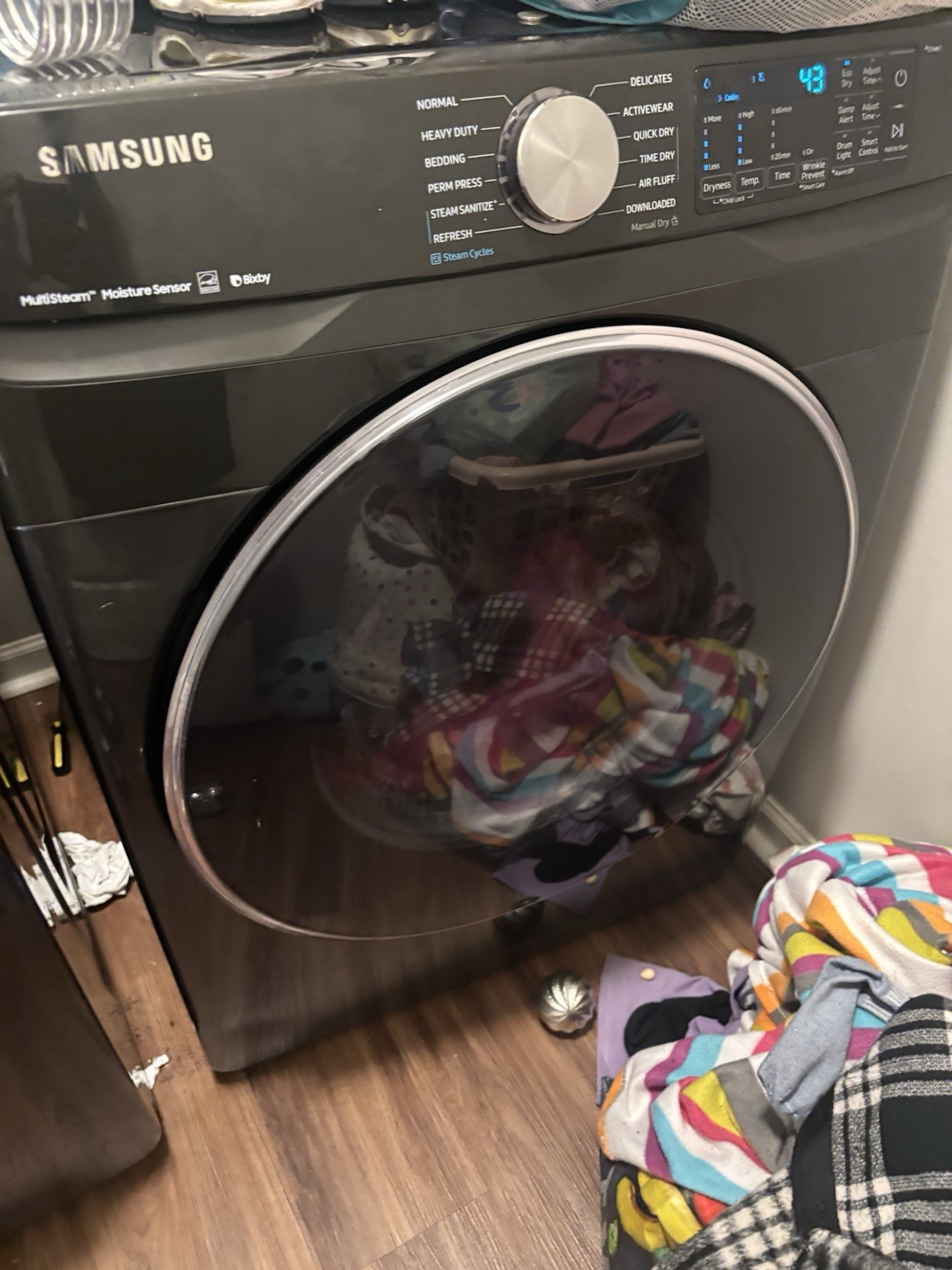 Samsung MultiSteam Black Front-Load Washer w/ Steam, Child Lock, Steam Sanitize