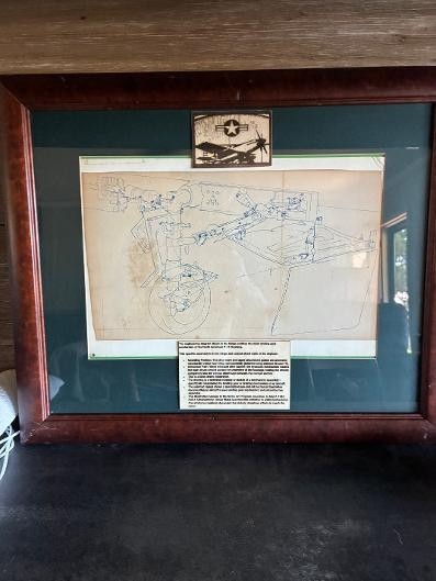 RARE WWII P-51 Mustang Fighter Framed Landing Gear Schematic Drawing Blueprint RARE WWII P-51 Mustang Fighter Framed Landing Gear Schematic Drawing Blueprint