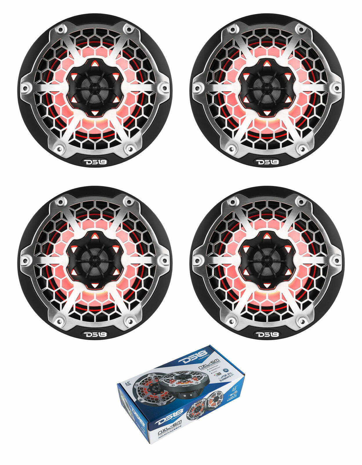 2 Pair DS18 NXL-6M/BK HYDRO Black 6.5 2 Pair DS18 NXL-6M/BK HYDRO Black 6.5