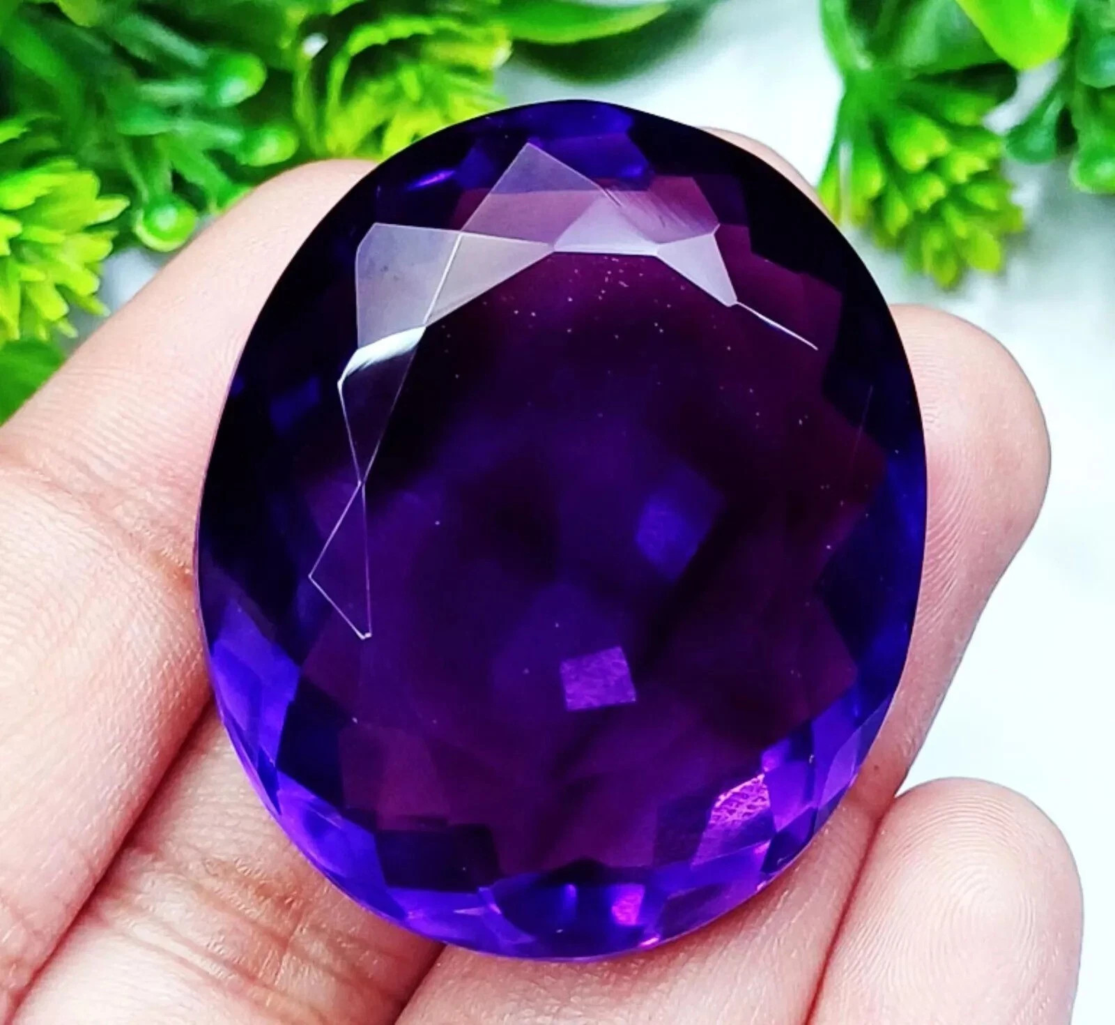 101.90 Carat Brazilian Natural Purple Amethyst Oval Cut Certified Loose Gemstone
