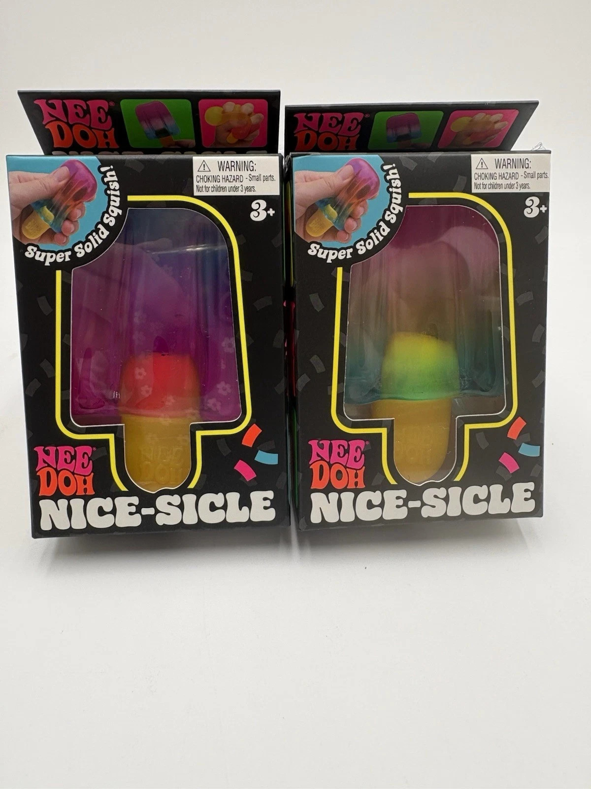 Needoh Nice Sicle Super Solid Squish Authentic Lot of 2 Multi Color Needoh Nice Sicle Super Solid Squish Authentic Lot of 2 Multi Color