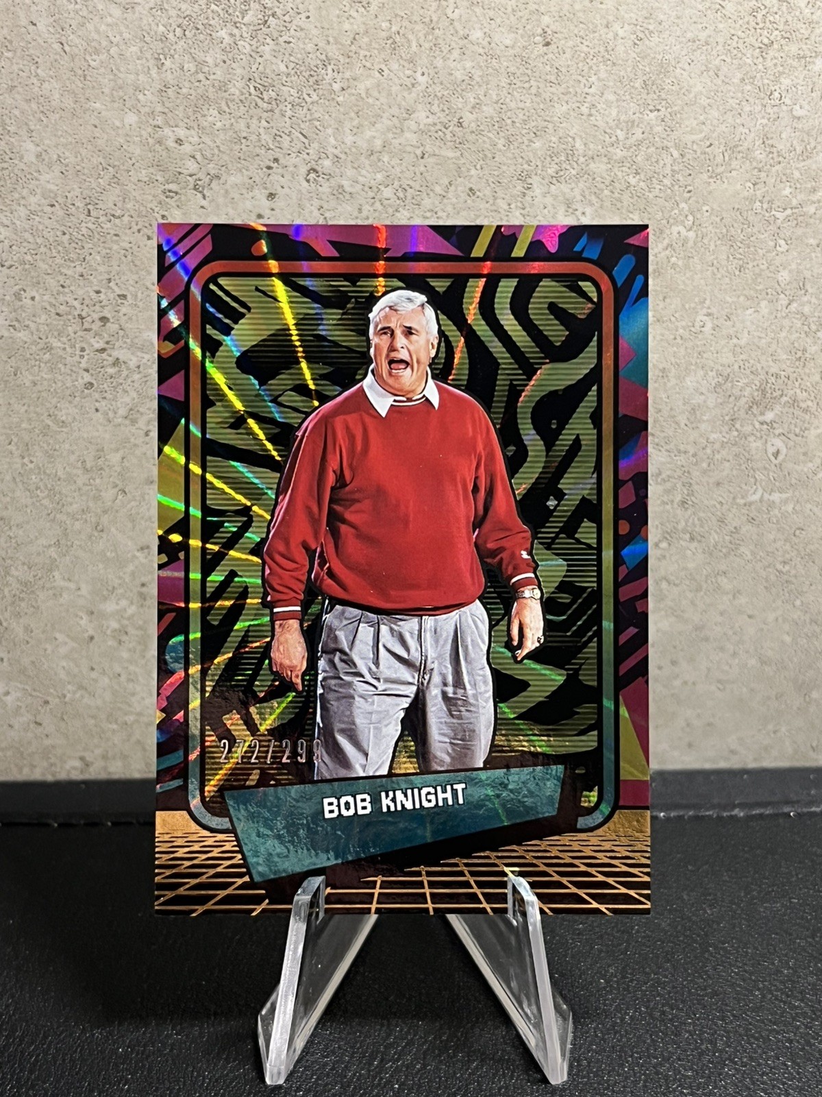 2026 Panini Decades 90s Pop Culture #84 Bob Knight Yellow 272/299 Indiana 2026 Panini Decades 90s Pop Culture #84 Bob Knight Yellow 272/299 Indiana