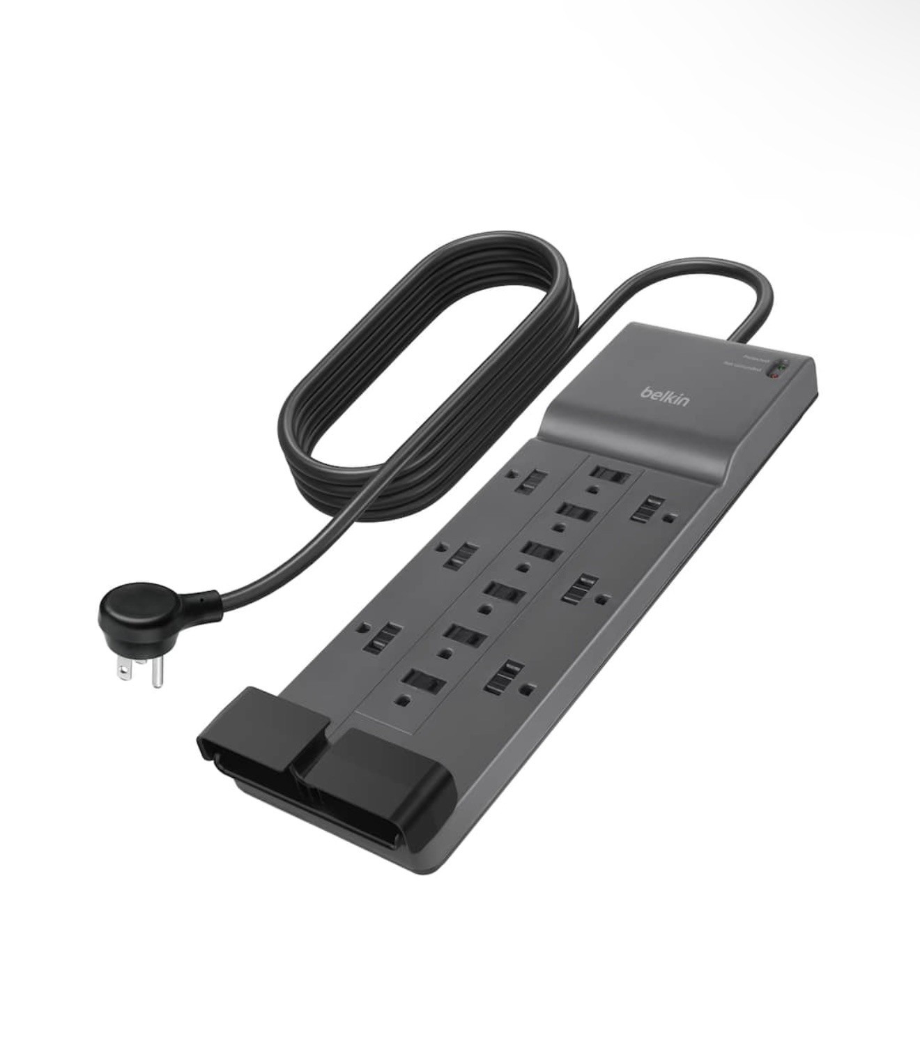 Belkin - Surge Protector for Home/Office with 12 AC outlets, 8-foot cord