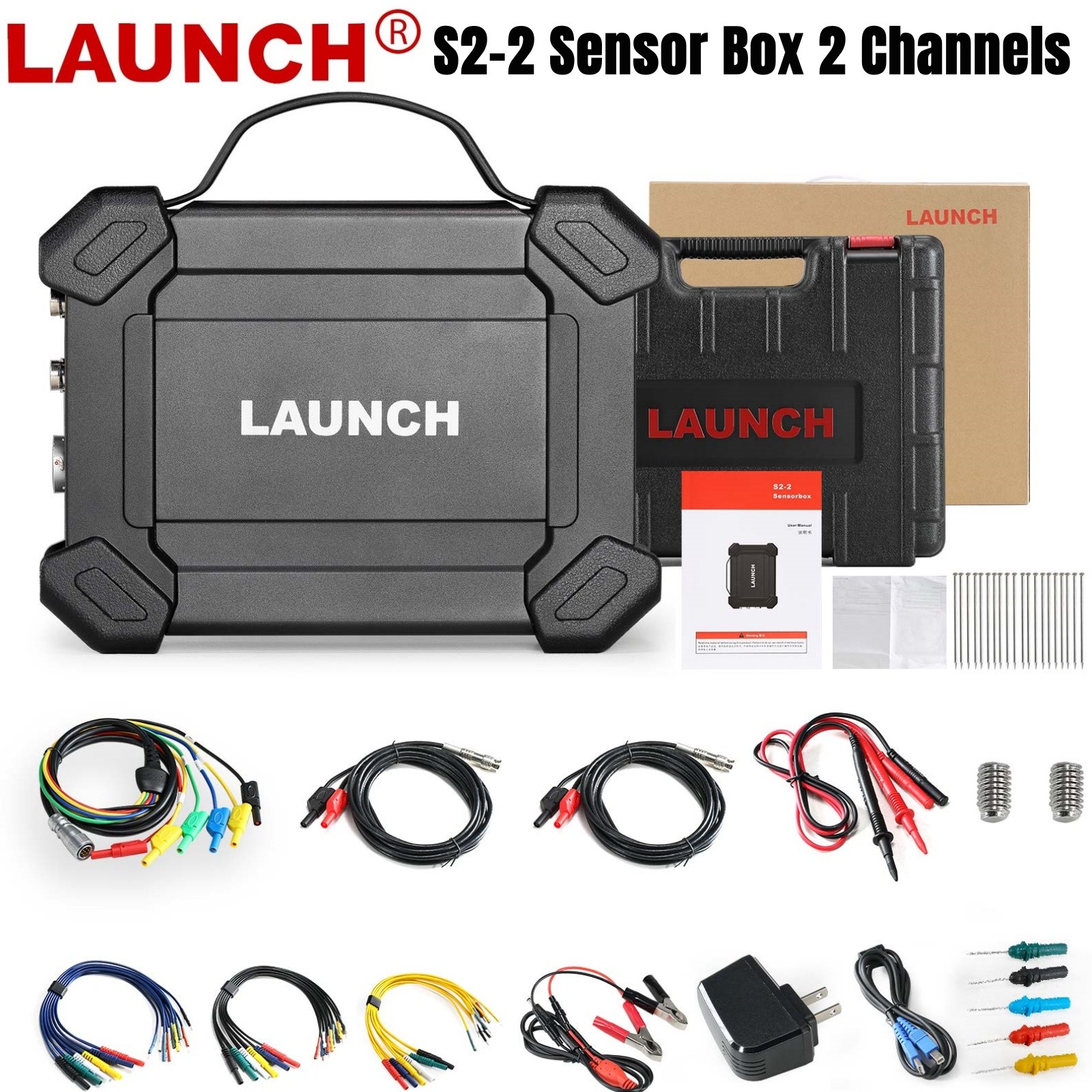 Launch X-431 S2-2 Oscilloscope Sensor Box Tester 2 Channels for X431 PAD V/ VII