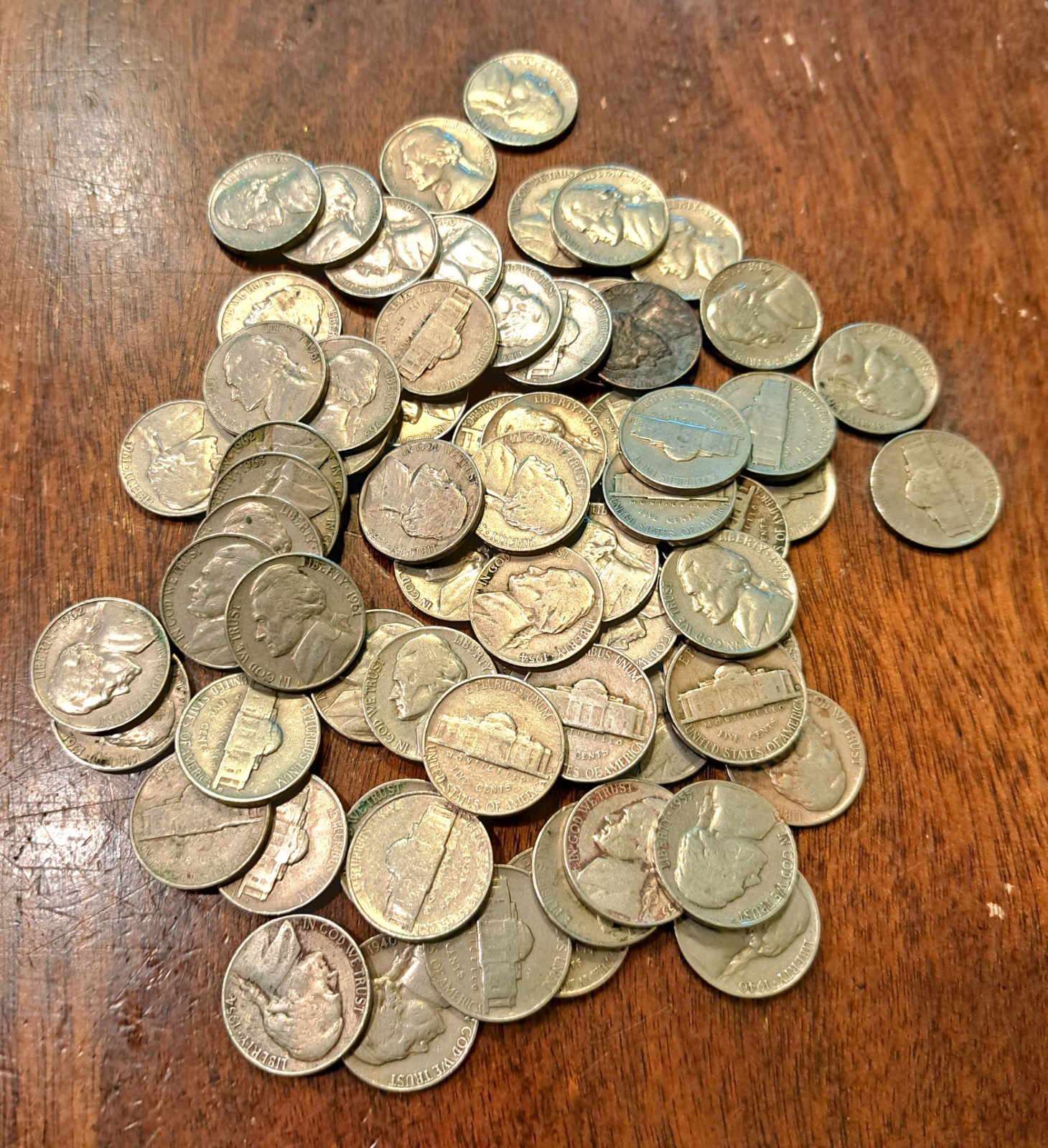1938-1963 P/D/S early jefferson nickels, choice of date