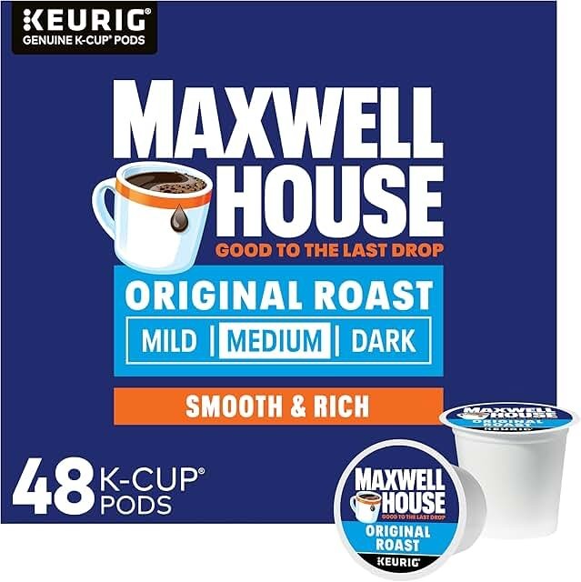 Maxwell House Original Roast Medium Roast K-Cup Pods (48-Count Box) Maxwell House Original Roast Medium Roast K-Cup Pods (48-Count Box)