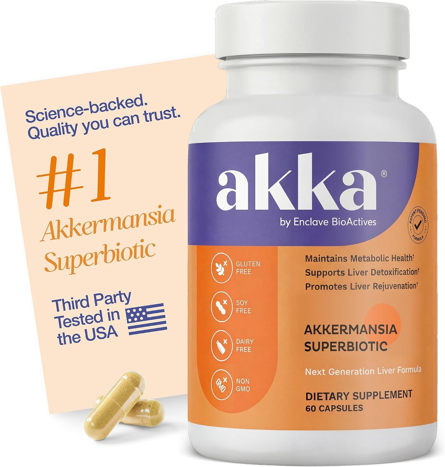 1-3 Pack Akkermansia Muciniphila Probiotic Digestive Support 60 Caps