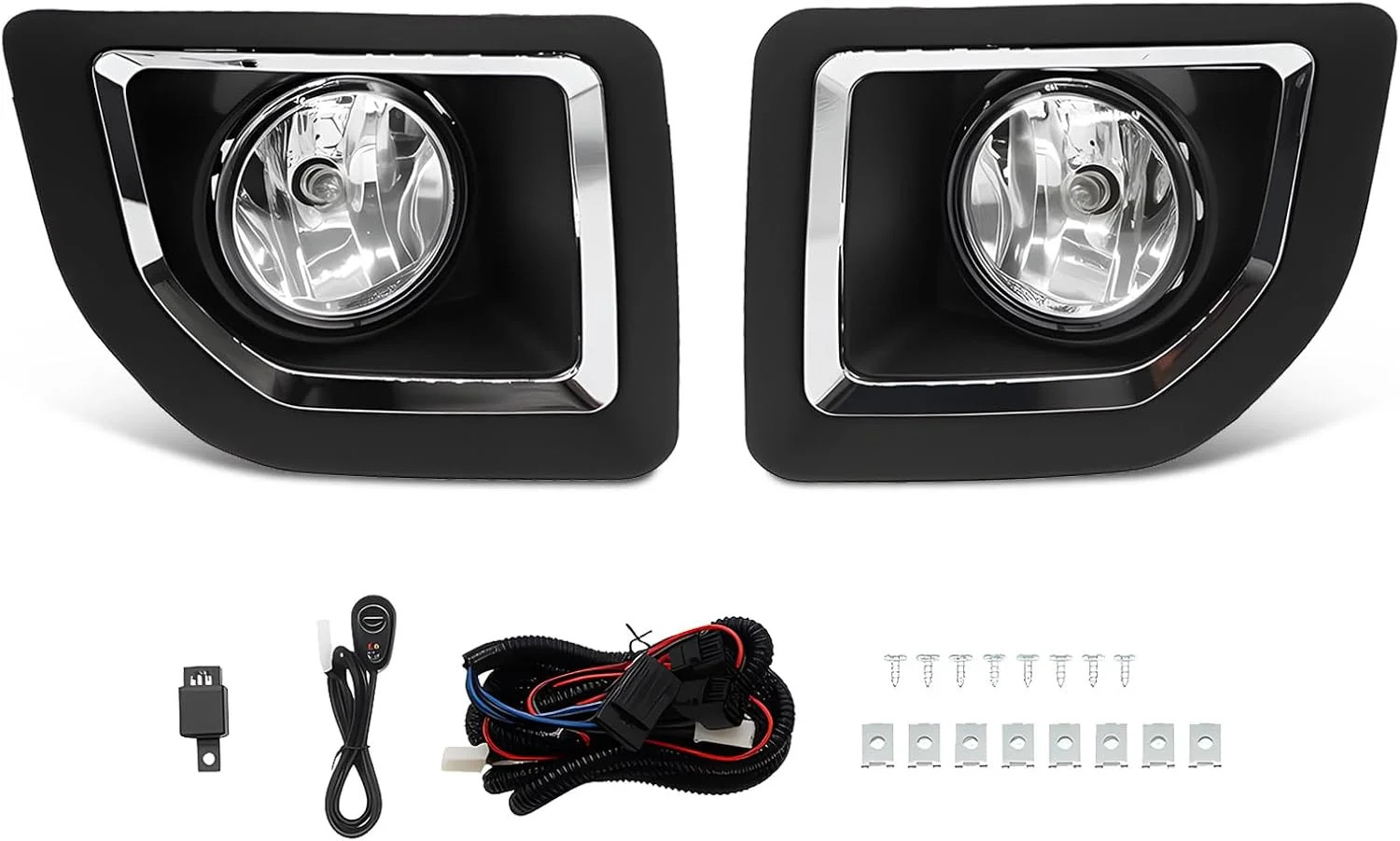 For 2015-2019 GMC Sierra 2500HD 3500HD Fog Lights Front Bumper Lamps with Bulbs
