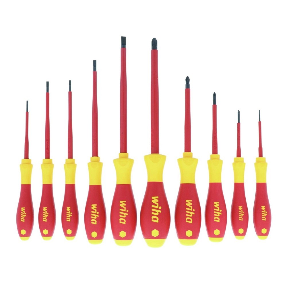 Wiha Tools 32093 (10-PC) Insulated SoftFinish Screwdriver Set New Wiha Tools 32093 (10-PC) Insulated SoftFinish Screwdriver Set New